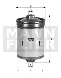 Filtru combustibil (WK618 MANN-FILTER)