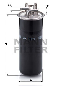 Filtru combustibil (WK7351 MANN-FILTER) AUDI