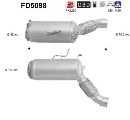 Filtru de particule AS BMW X6 (E71, E72) 2009-2014 - FD5098