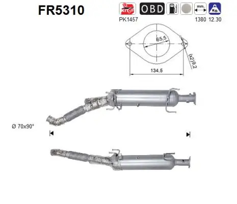 Filtru de particule AS FIAT DUCATO bus (250_) 2021-2025 - FR5310