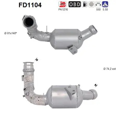 Filtru de particule AS MERCEDES-BENZ E-CLASS T-Model (S212) 2009-2016 - FD1104