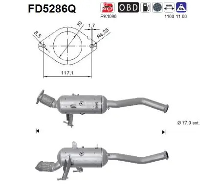 Filtru de particule AS OPEL MOVANO B bus (X62) 2014-2019 - FD5286Q