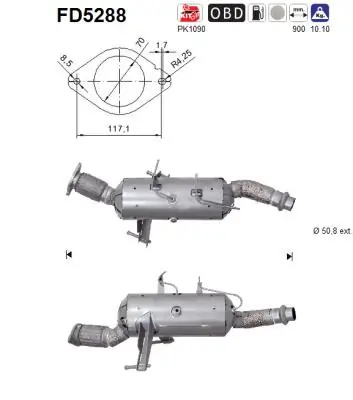 Filtru de particule AS OPEL MOVANO B platou / sasiu (X62) 2010-2021 - FD5288