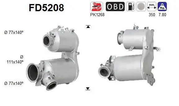 Filtru de particule AS VW GOLF VII Variant (BA5, BV5) 2013-2018 - FD5208