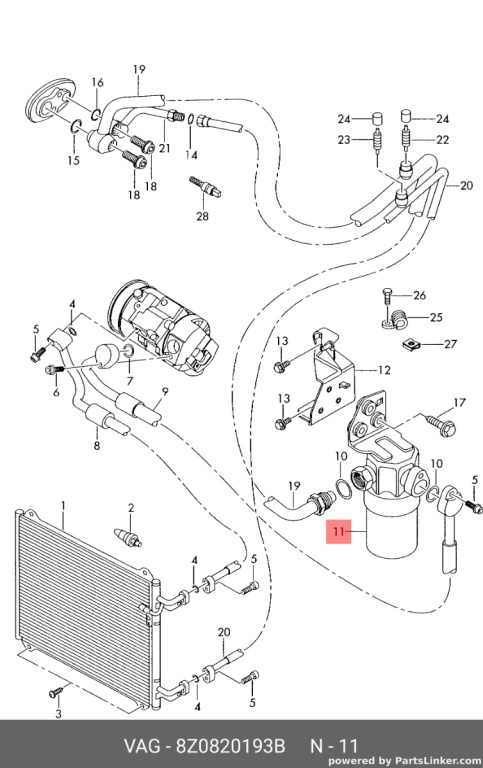 Filtru deshidrator OEM 8Z0820193B