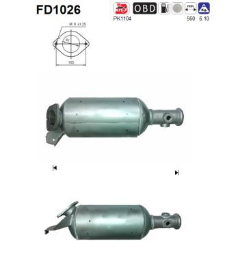 Filtru funingine/particule, sist.de esapament AS FD1026 pentru NISSAN INTERSTAR bus (X70) 2006-2011