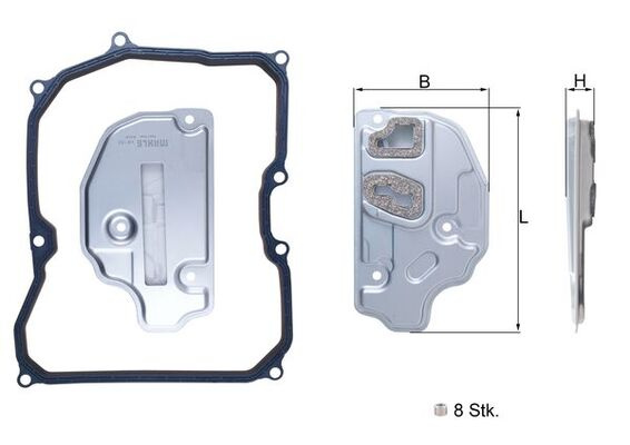 Filtru hidraulic, cutie de viteze automata (HX 150KIT HX150KIT MAHLE) AUDI,SEAT,SKODA,SKODA (SVW),VW,VW (SVW) A3|A3, A3 / S3|ALTEA|BEETLE, NEW BEETLE|BORA / JETTA, GOLF, JETTA, VENTO|BORA, JETTA, JETT