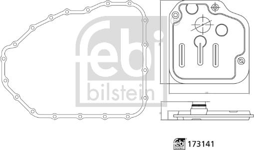 Filtru hidraulic, cutie de viteze automata KIA STONIC (YB), Liftback, 07.2017 - Febi Bilstein 173141