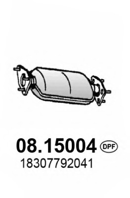 Filtru particule esapament/ DPF # fata Bmw Seria 5 3.0 5 touring [e61] 530 d motorina 218cp/160kw M57 D30 (306D2) 2004 2005 # 08.15004 # ASSO