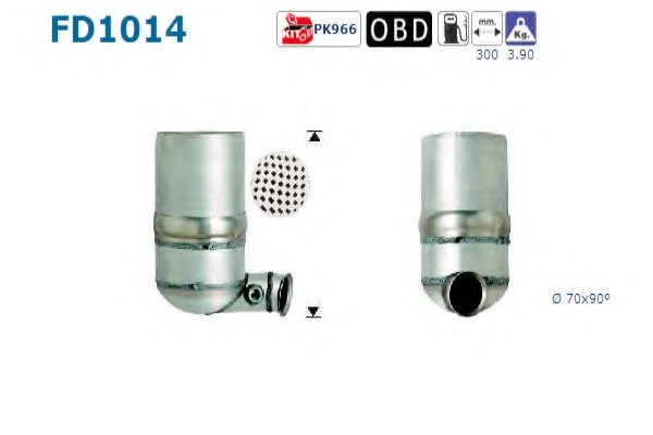 Filtru particule esapament/ DPF # Peugeot 407 1.6 sw [6e] hdi 110 motorina 109cp/80kw 9HY (DV6TED4); 9HZ (DV6TED4) 2004 2005 2006 2007 2008 2009 2010 2011 2012 2013 2014 2015 2016 2017 2018 2019 2020 2021 2022 2023 2024 2025 # FD1014 # AS