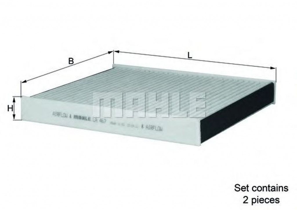 Filtru polen habitaclu BMW 5 F10 F18 MAHLE ORIGINAL LAK467S