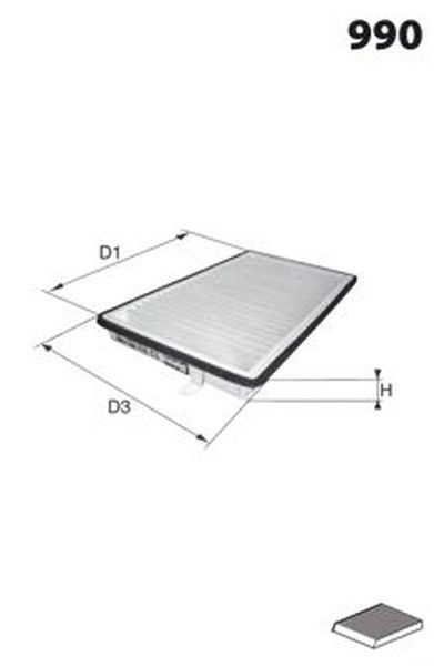 Filtru polen habitaclu CHEVROLET KALOS limuzina MECA FILTER ELR7199