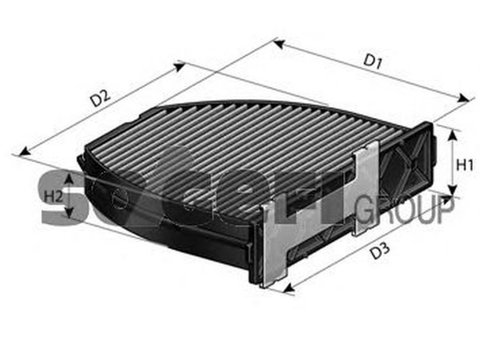 Filtru polen habitaclu MERCEDES-BENZ C-CLASS cupe C204 COOPERSFIAAM FILTERS PCK8278