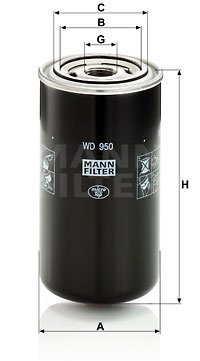 Filtru, sistem hidraulic primar (WD950 MANN-FILTER
