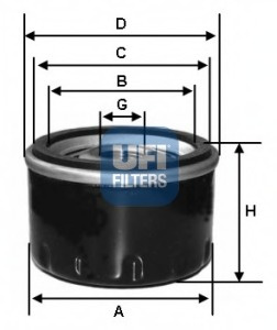 Filtru ulei 23 165 00 UFI pentru Mitsubishi Colt Mitsubishi Lancer Mitsubishi Tredia Mitsubishi Celeste Mitsubishi Galant Mitsubishi Sigma Mitsubishi Eterna Mitsubishi Sapporo Mitsubishi Cordia Mitsubishi Starion Mitsubishi Nimbus Mitsubishi Space Mi