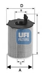 Filtru ulei AUDI A5 (8T3), AUDI A4 limuzina (8K2, B8), AUDI A4 Avant (8K5, B8) - UFI 25.141.00