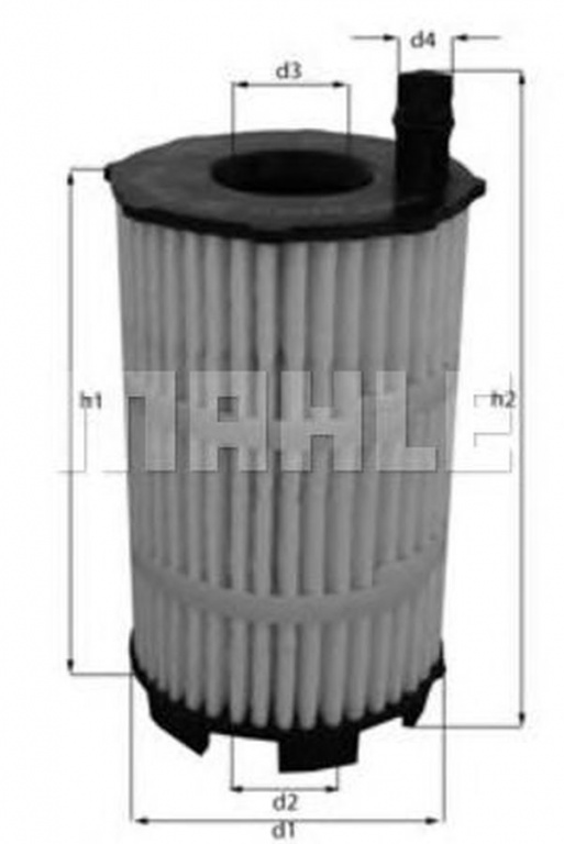 Filtru ulei AUDI A8 4E MAHLE ORIGINAL OX3504D