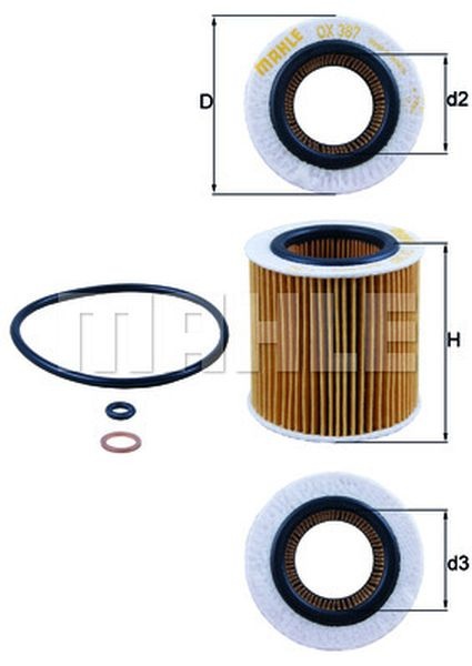 Filtru ulei BMW 2 cupe F22 F87 KNECHT OX387D