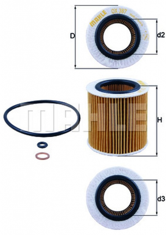 Filtru ulei BMW 5 Touring F11 MAHLE ORIGINAL OX387D