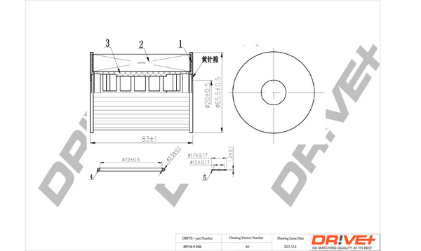 Filtru ulei (DP1110110154 DRIVE) CHEVROLET,OPEL,VAUXHALL