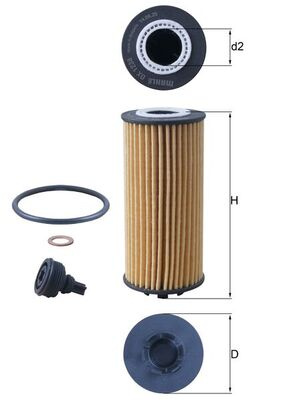 Filtru ulei element filtrant BMW 1 F40 2 F45 2 GRAN COUPE F44 2 GRAN TOURER F46 I8 I12 I8 I15 X1 F48 X2 F39 FORD KUGA II MINI F55 F56 F57 09.13- KNECHT OX1238D