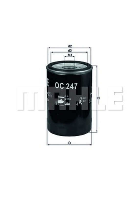 Filtru ulei FIAT TIPO 160 MAHLE ORIGINAL OC247