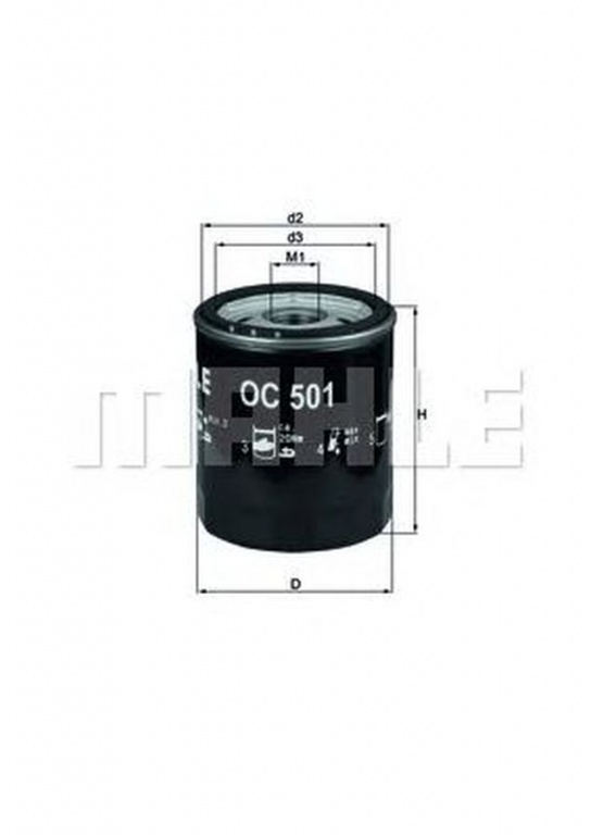 Filtru ulei FIAT TIPO 160 MAHLE ORIGINAL OC501