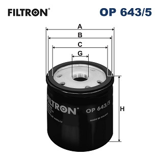 Filtru ulei FILTRON OP643/5 pentru DACIA DUSTER Autoutilitara/SUV 2011 2012 2013 2014 2015 2016 2017 2018