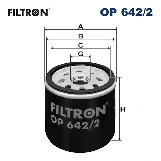 Filtru ulei Filtron RENAULT LOGAN/STEPWAY II (L8_) 2013-2018 - OP 642/2