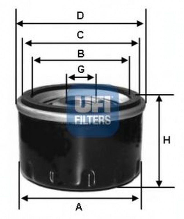 Filtru ulei FORD MONDEO IV Turnier BA7 UFI 23.413.00