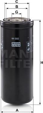 Filtru ulei JOHN DEERE Series 6020 MANN-FILTER WH 