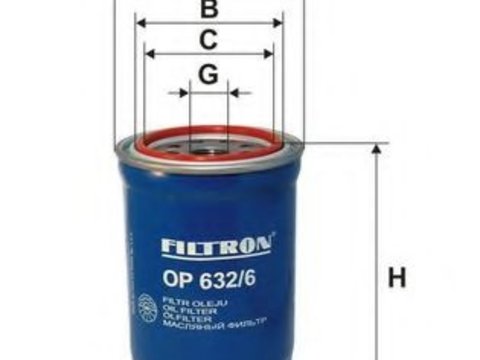 Filtru ulei KIA CARENS Mk II (FJ) (2002 - 2016) FILTRON OP632/6