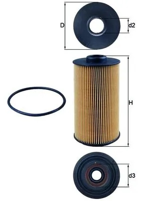 Filtru ulei KNECHT ALPINA D10 Touring (E39) 2000-2