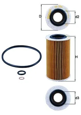 Filtru ulei KNECHT HYUNDAI HIGHWAY VAN 2001-2004 - OX 384D