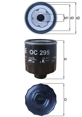 Filtru ulei KNECHT OC295 se potriveste la VW CADDY III Autoutilitara/limuzina spatioasa (2KA, 2KH, 2CA, 2 2004 2005 2006 2007 2008 2009 2010