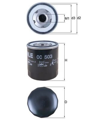 Filtru ulei KNECHT OC503 model PEUGEOT BOXER bus (230P) 1994 1995 1996 1997 1998 1999 2000 2001 2002
