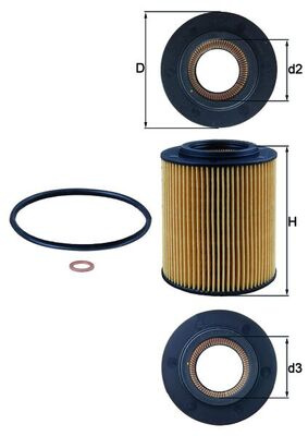 Filtru ulei KNECHT OX154/1D model BMW 5 Touring (E39) 1996 1997 1998 1999 2000 2001 2002 2003 2004
