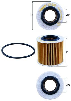Filtru ulei KNECHT OX360D pentru SEAT IBIZA IV Cas