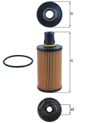 Filtru ulei MAHLE LAND ROVER RANGE ROVER VELAR (L560) 2020-2025 - OX 1338D
