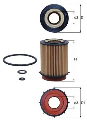 Filtru ulei MAHLE MERCEDES-BENZ C-CLASS (W205) 201