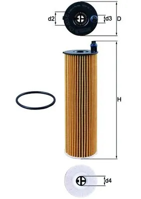 Filtru ulei MAHLE MERCEDES-BENZ GLA (H247) 2020-2025 - OX 823/6D