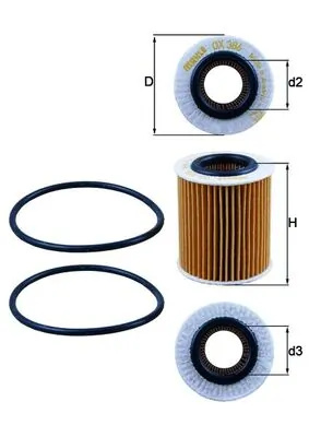 Filtru ulei MAHLE OPEL SIGNUM hatchback (Z03) 2004-2008 - OX 386D