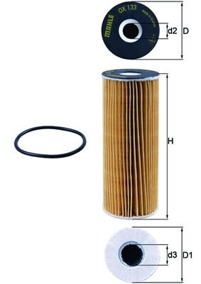 Filtru ulei MAHLE OX133D pentru masina MERCEDES-BE