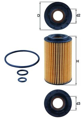 Filtru ulei MAHLE OX153/7D2 la MERCEDES-BENZ GLC Coupe (C253) 2016 2017 2018 2019