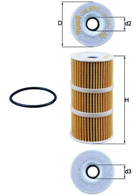 Filtru ulei MAHLE OX389/1D model RENAULT ESPACE V (JR_) 2015 2016 2017 2018 2019 2020 2021 2022 2023