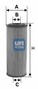 Filtru ulei MERCEDES-BENZ C-CLASS limuzina (W204), MERCEDES-BENZ C-CLASS T-Model (S204), MERCEDES-BENZ E-CLASS limuzina (W212) - UFI 25.155.00