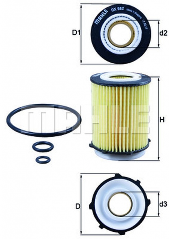 Filtru ulei MERCEDES-BENZ C-CLASS W205 MAHLE ORIGI