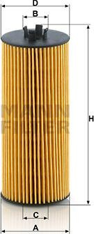 Filtru ulei MERCEDES-BENZ GLE (W166), Crossover, 04.2015 - 10.2018 Mann-Filter HU 6008 z