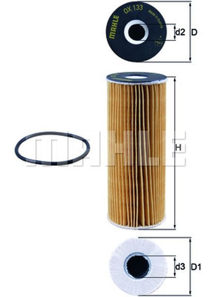 Filtru ulei MERCEDES-BENZ M-CLASS W163 KNECHT OX133D