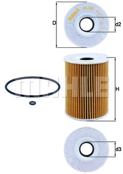 Filtru ulei MERCEDES-BENZ VIANO W639 KNECHT OX380D